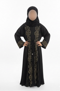 🖤 Black Bloom Girls Abaya