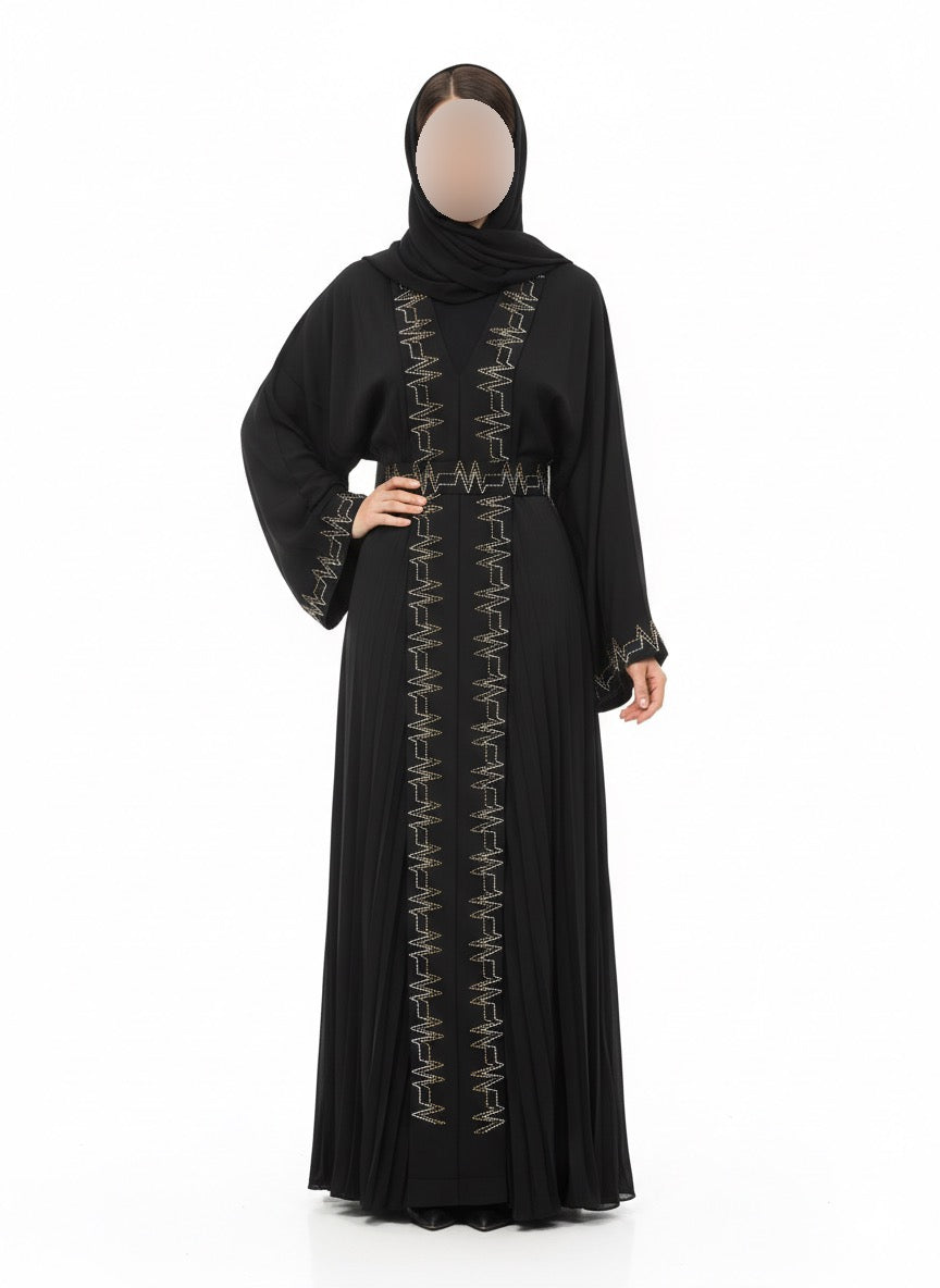 Elegant Beaded Abaya – Refined & Effortless