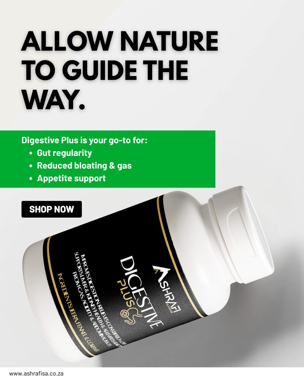 Ashrafi Digestive Plus — Herbal Digestive Support & Gut Balance (70 capsules)