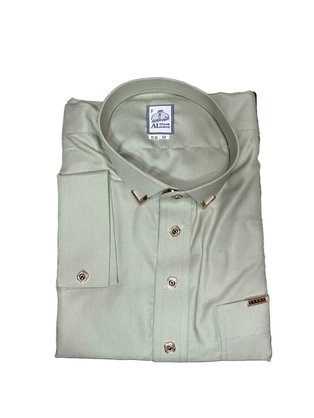 Sage Green Gold Detail Eid Kurta