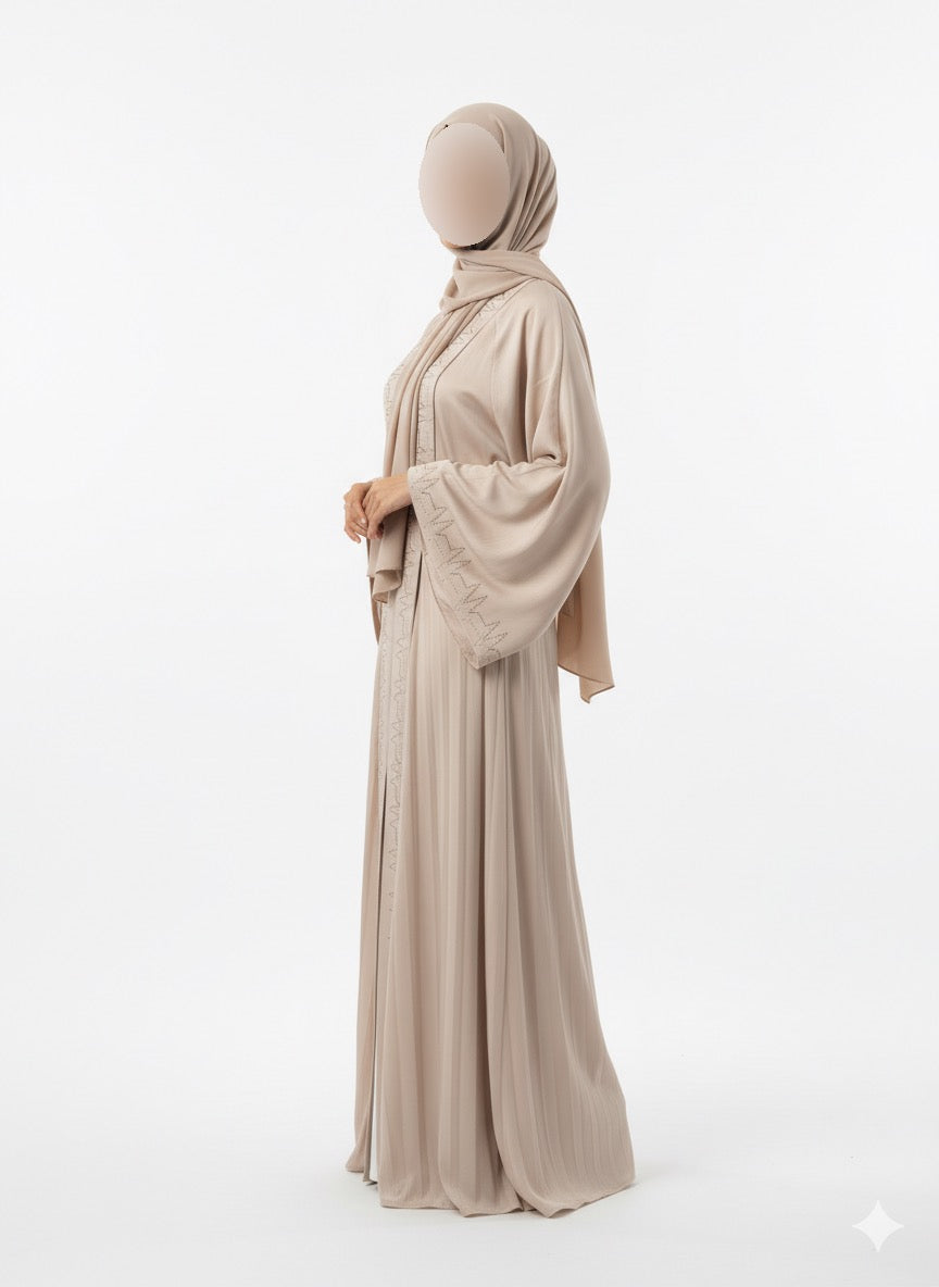 Elegant Beaded Abaya – Refined & Effortless