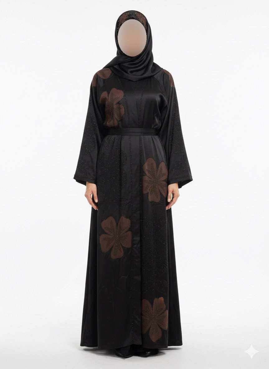 Midnight Bloom Abaya