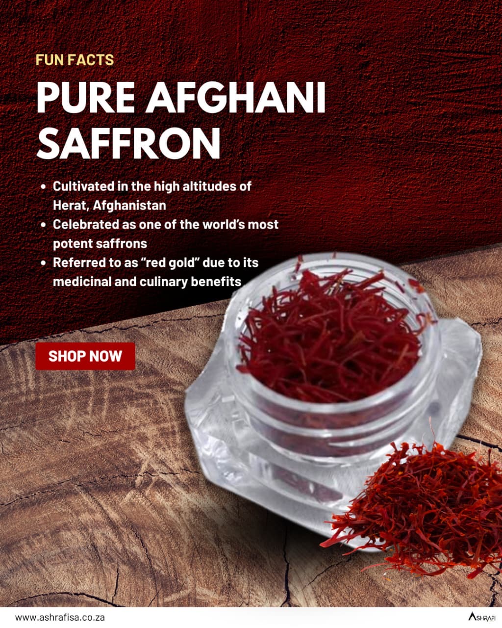 Ashrafi Saffron — Pure, Premium, Natural Saffron for Wellness & Flavor(1 gram)