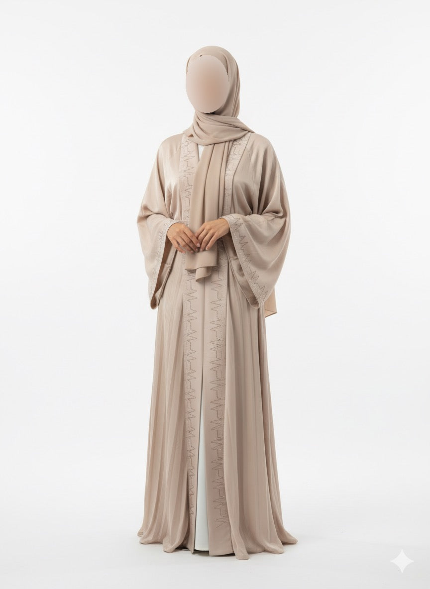 Elegant Beaded Abaya – Refined & Effortless