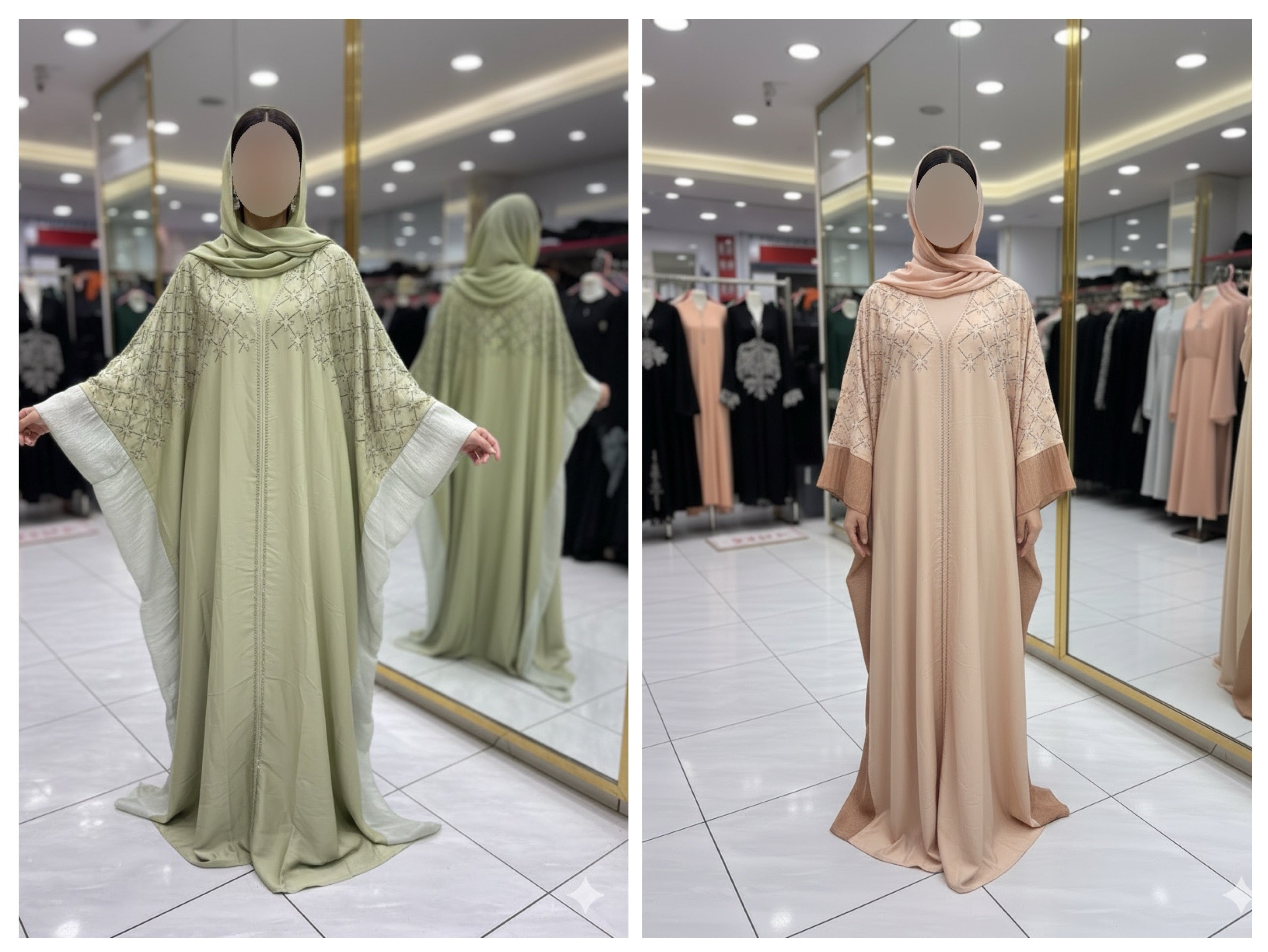 ✨ Soft Flow Side-Drape Abaya ✨