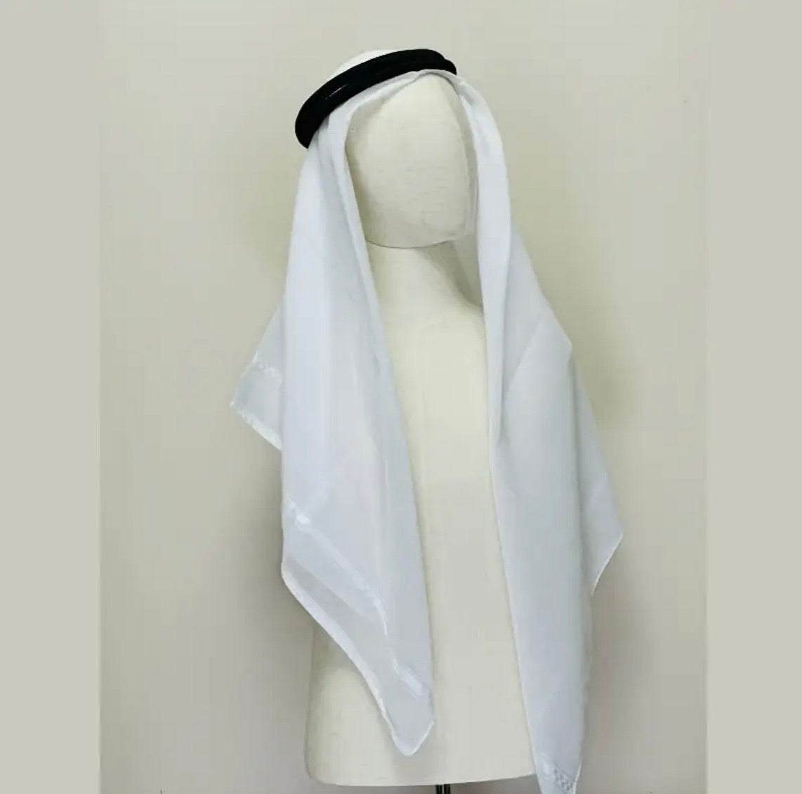 Plain White Men’s Scarf