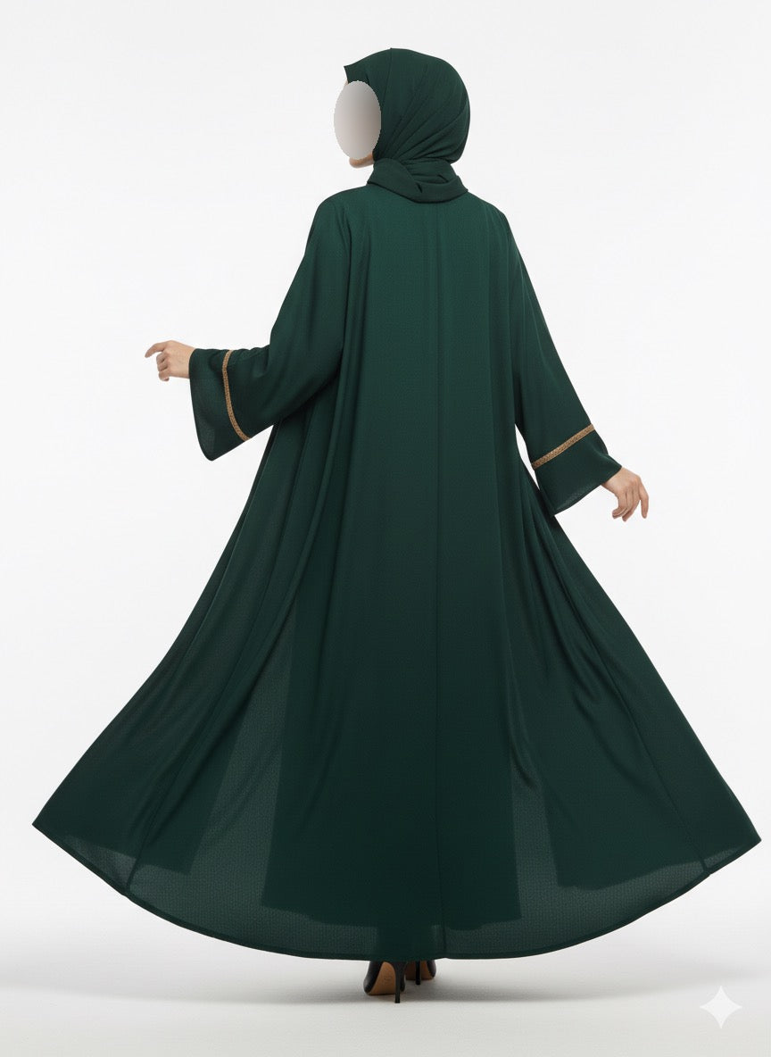 Two-Piece Elegance Abaya Set – Inner & Flowing Outer