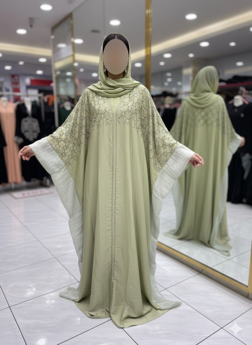 ✨ Soft Flow Side-Drape Abaya ✨