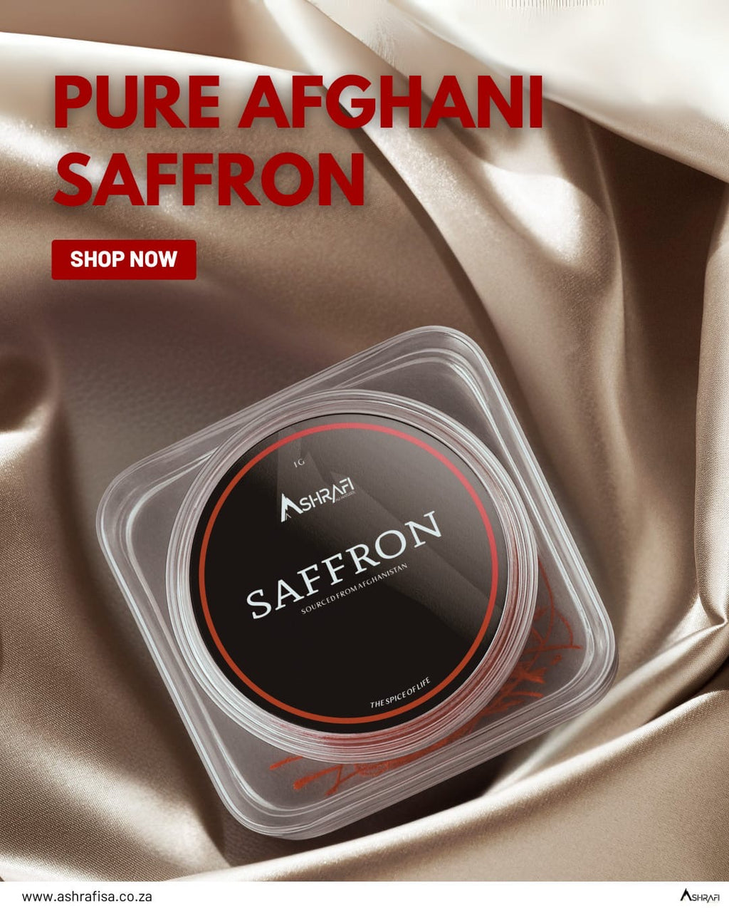Ashrafi Saffron — Pure, Premium, Natural Saffron for Wellness & Flavor(1 gram)