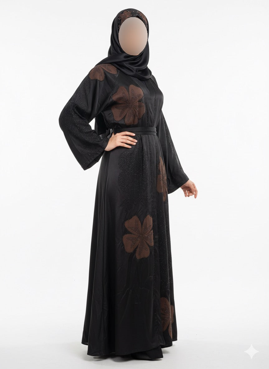 Midnight Bloom Abaya