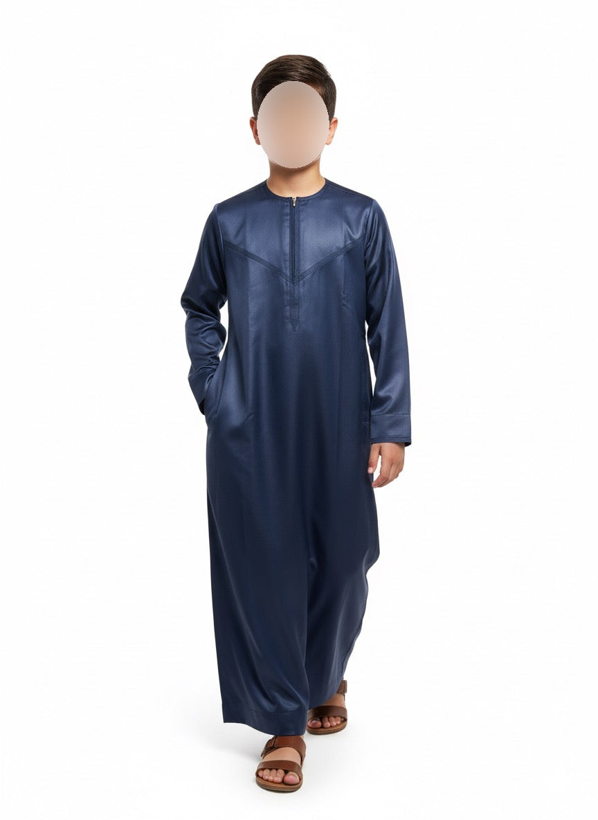 Blue Emirati Thobe – Boys(sizes 34-48)