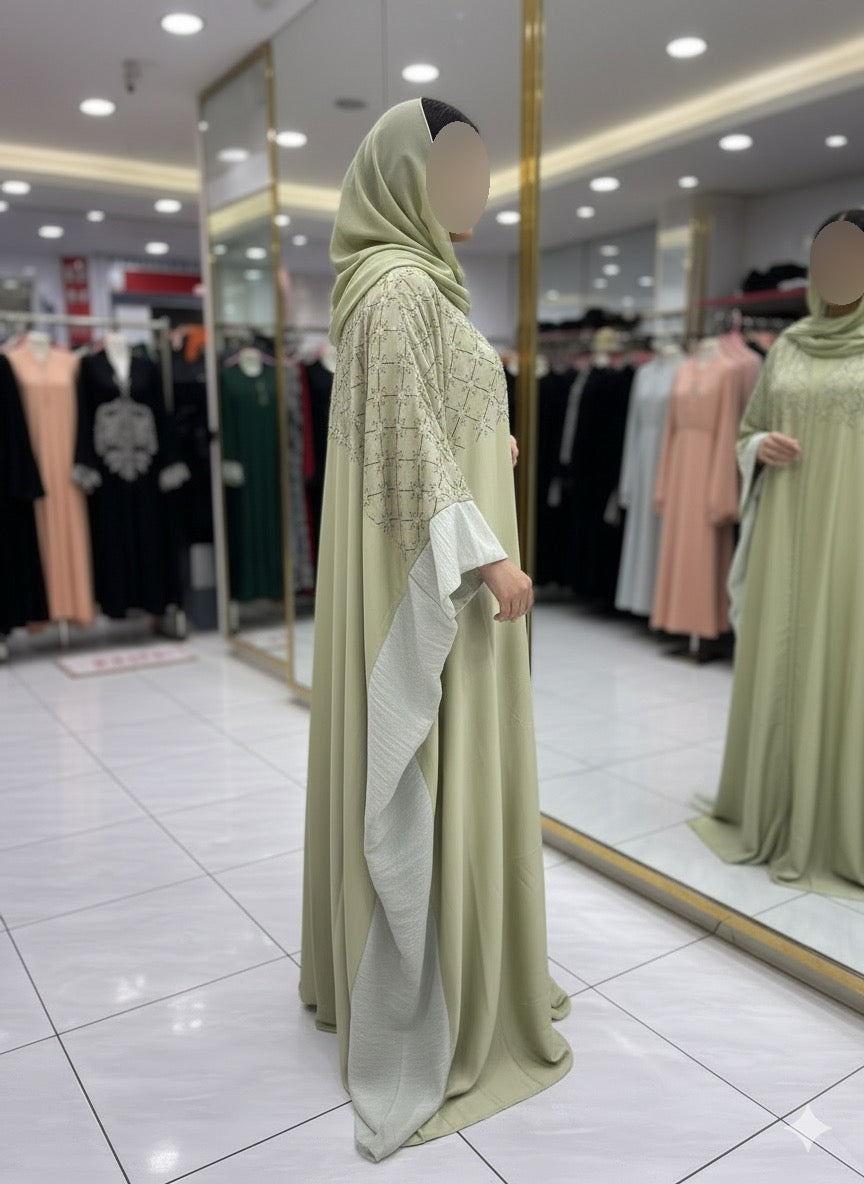 ✨ Soft Flow Side-Drape Abaya ✨