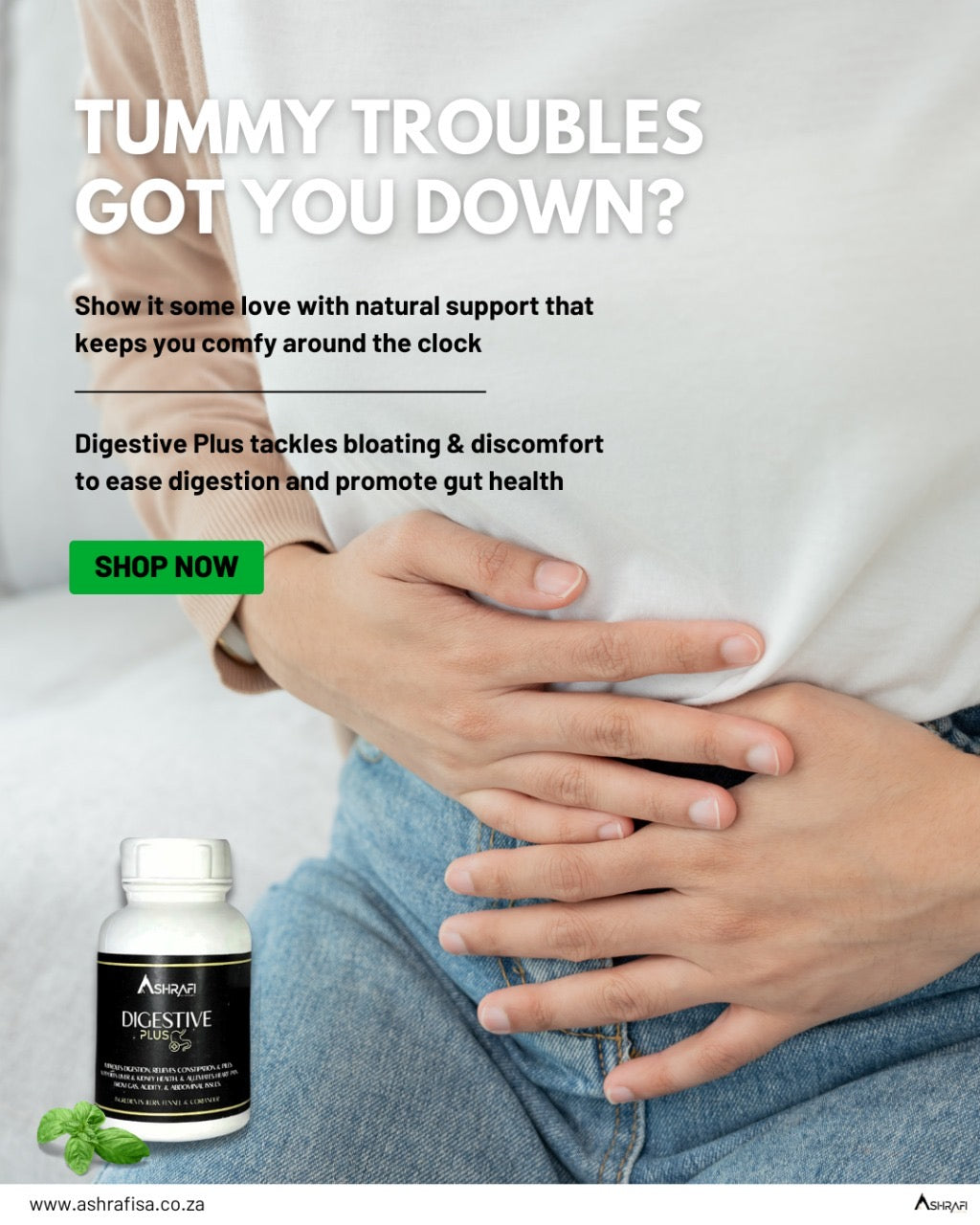 Ashrafi Digestive Plus — Herbal Digestive Support & Gut Balance (70 capsules)