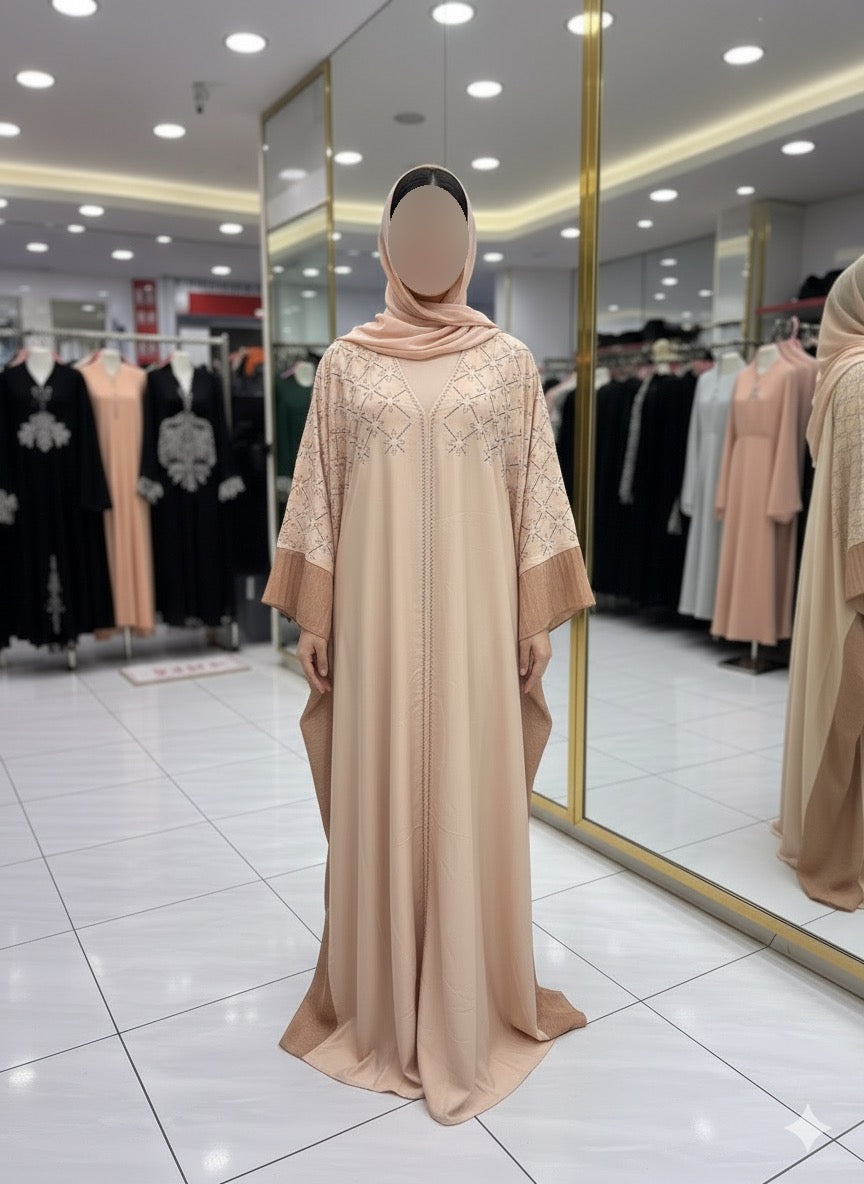 ✨ Soft Flow Side-Drape Abaya ✨