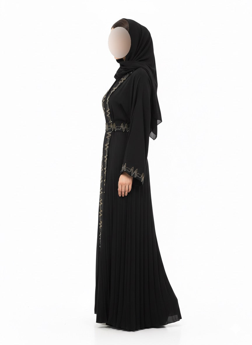 Elegant Beaded Abaya – Refined & Effortless