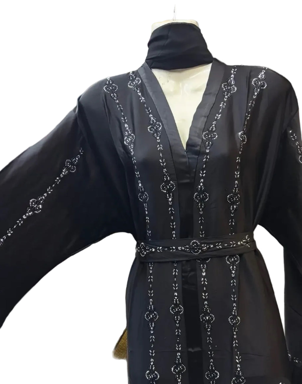Elegant Beaded Black Abaya