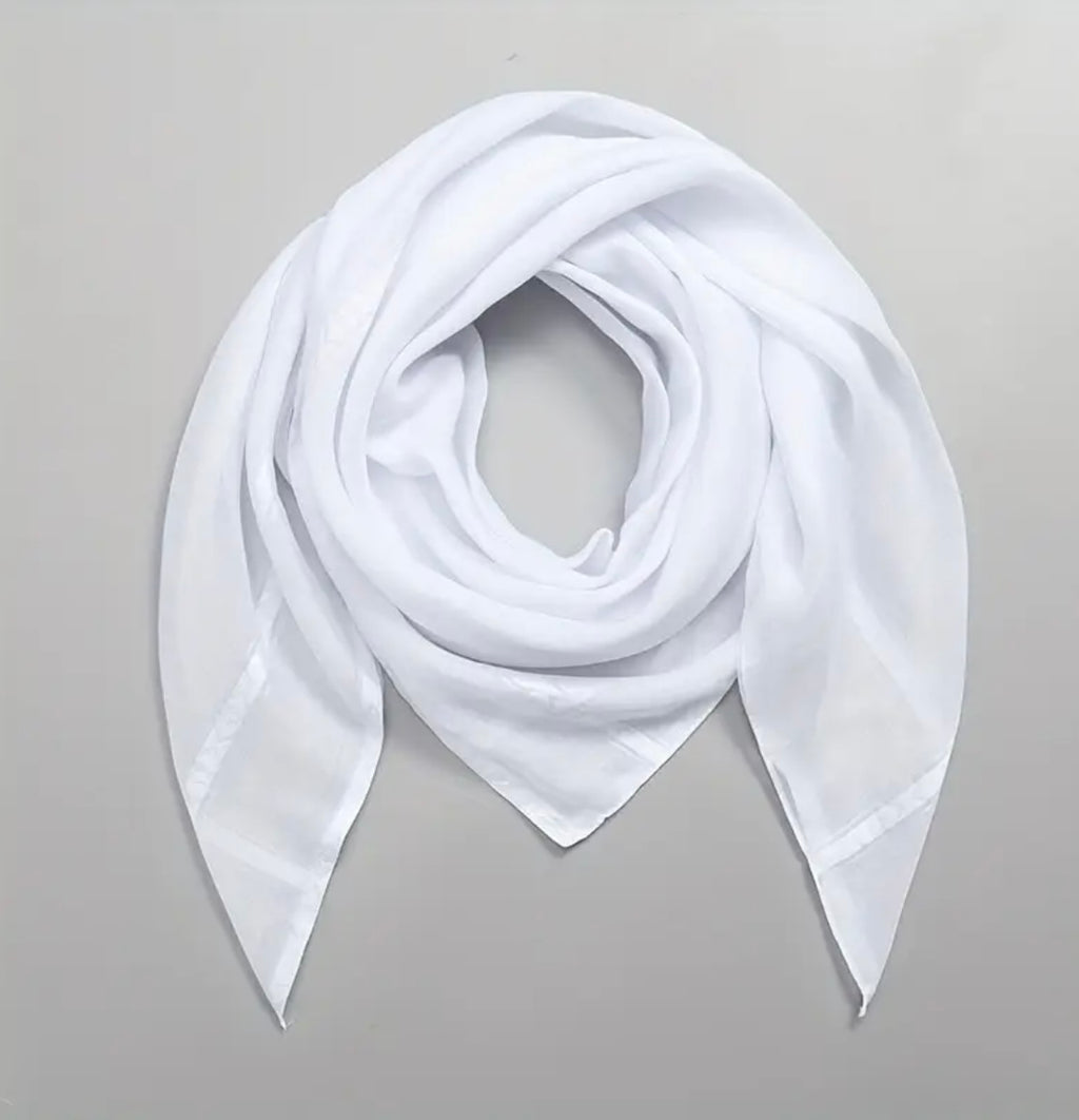 Plain White Men’s Scarf