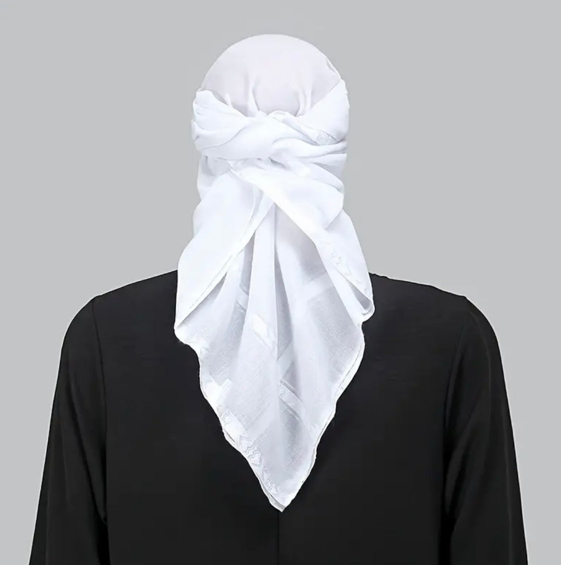 Plain White Men’s Scarf
