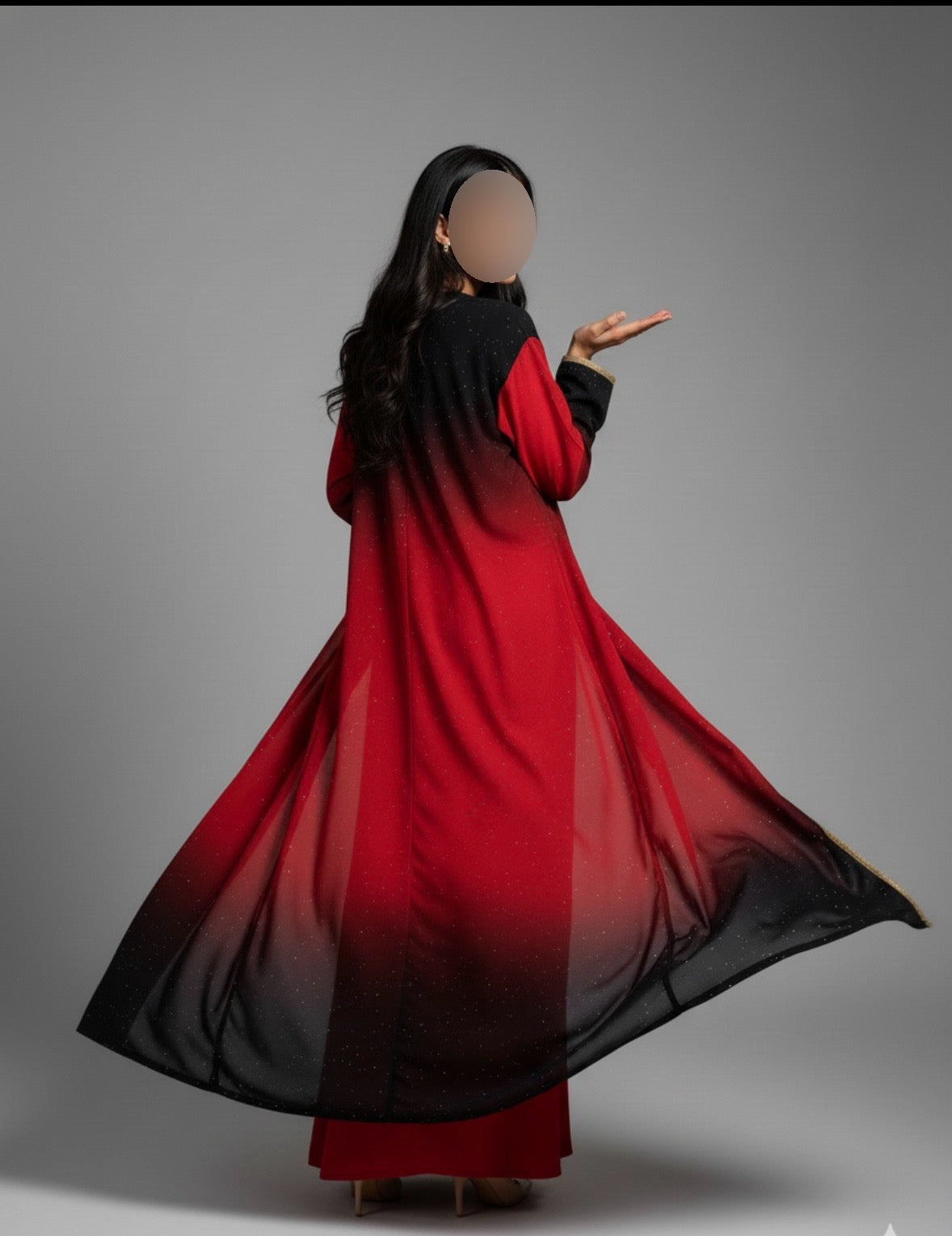 Elegant Two-Tone Abaya Set