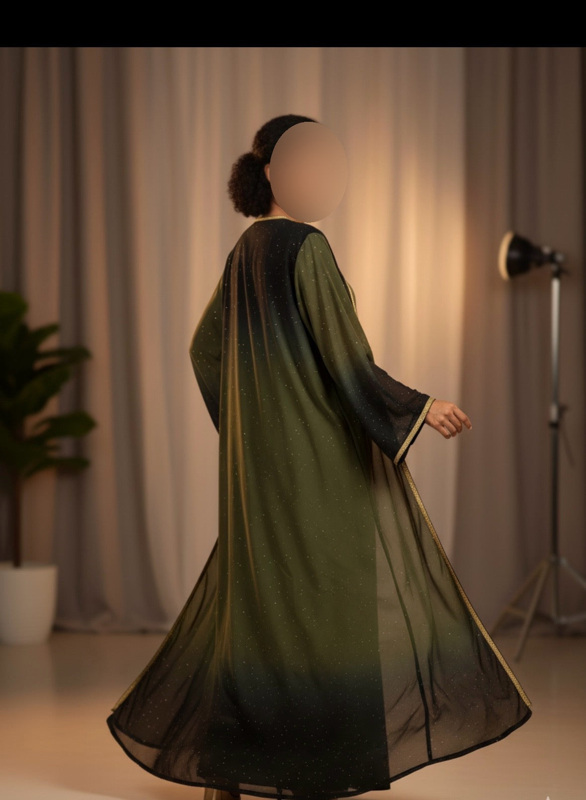 Elegant Two-Tone Abaya Set